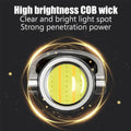 COB LED Keychain Flashlight Multifunctional Pocket Flashlight USB Rechargeable Portable Keychain Torch for Camping Hiking