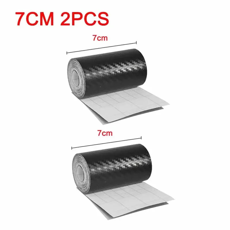 1/2pcs Nano Carbon Fiber Car Sticker Paste Protector Strip DIY Automotive Protective Film Car By Sill Side Anti Scratch Tape