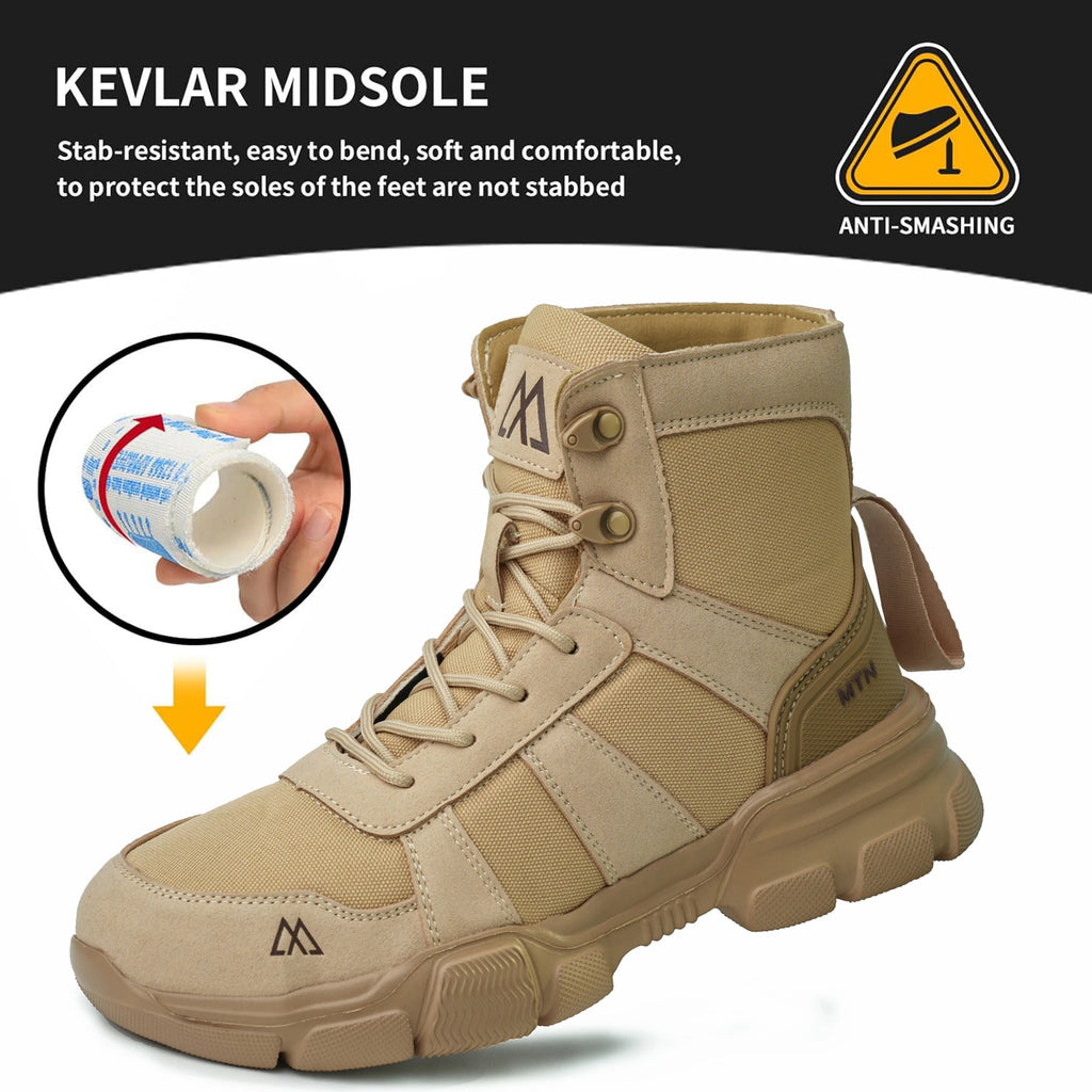 Lightweight Protection Safety Shoes Men Steel Toe Anti Smash Work Shoes Anti-puncture Indestructible Man Safety Boots Outdoor