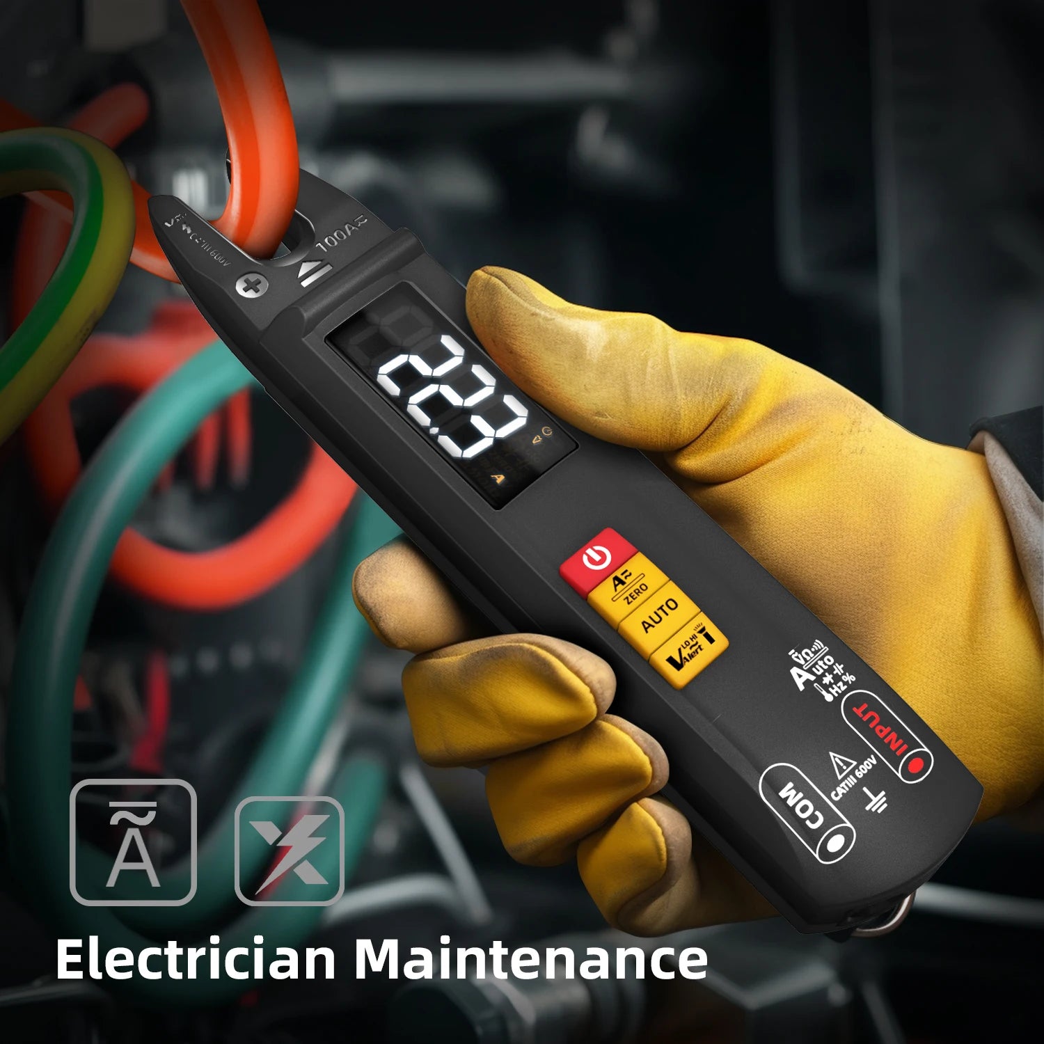 BSIDE U1 U0 Digital Clamp Multimeter 6000 A Electric current tester Non Contact Hz Temperature Test Electronic electrician tools