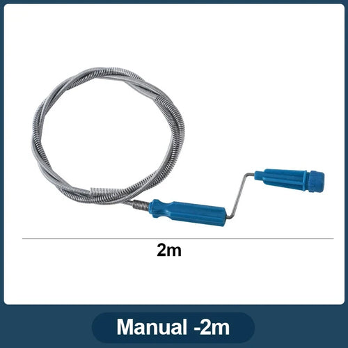 1.5-5m Flexible Metal Spring Pipe Dredge Auger Multifunctional Sewer Unclogger Plumbing Tool for Kitchen Sink Toilet Floor Drain