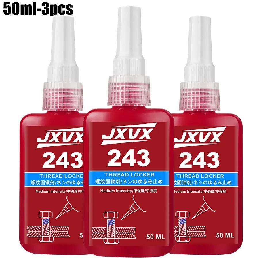 243 10ml, fast drying strong thread locking adhesive, high temperature anaerobic adhesive, suitable for automotive, machinery, steel frame locking, factory direct sales