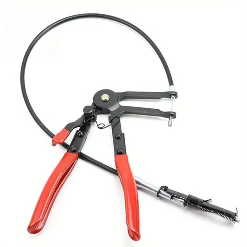 Heavy Duty Cable Type Hose Clamp Pliers with Extended Reach Capability for Automotive Straight Hose Bundle Removal & Maintenance