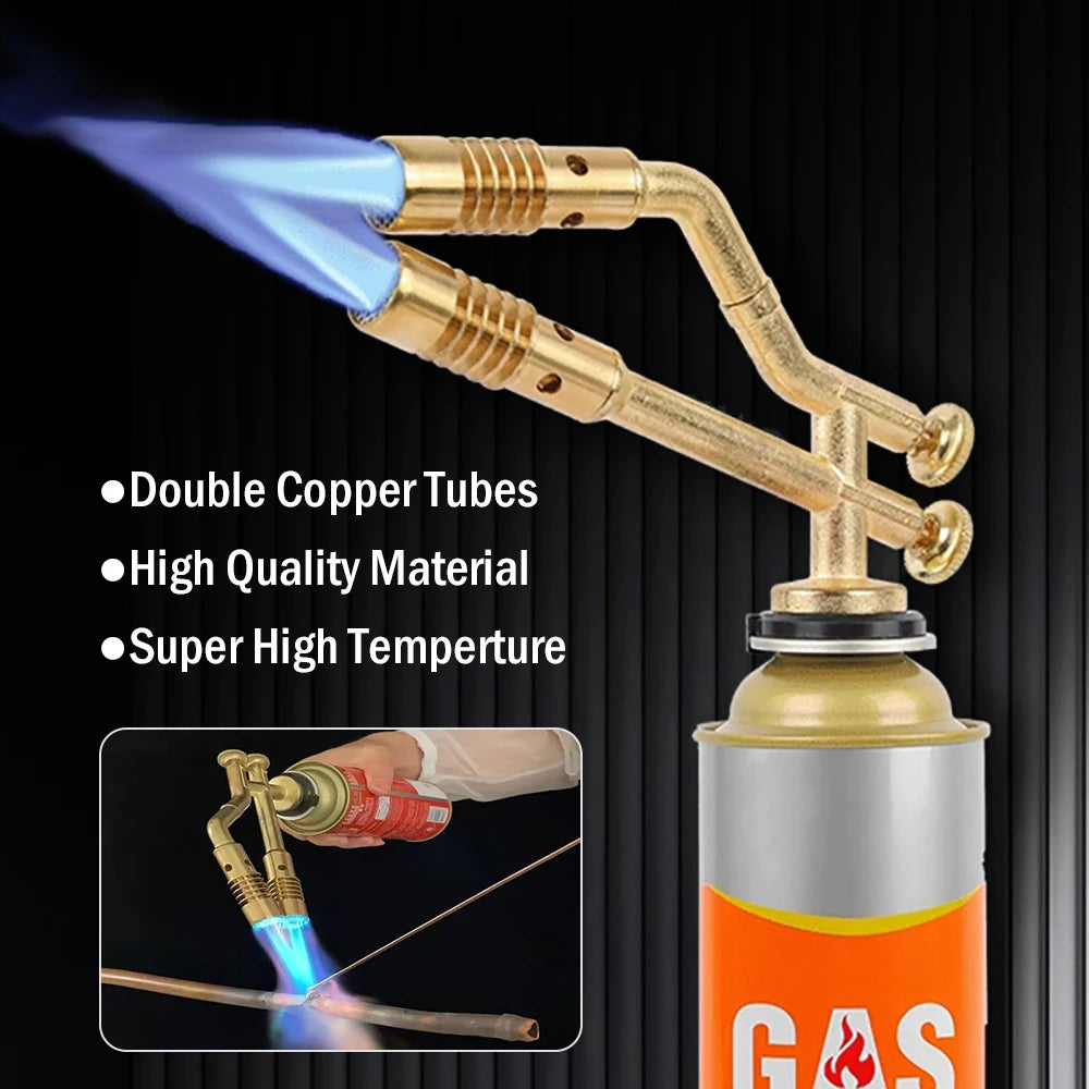 High Quality Torch Head Pipe Welding Gas Torch Temperature 1300° Flamethrower Outdoor Camping Barbecue Portable Solder Heat Gun