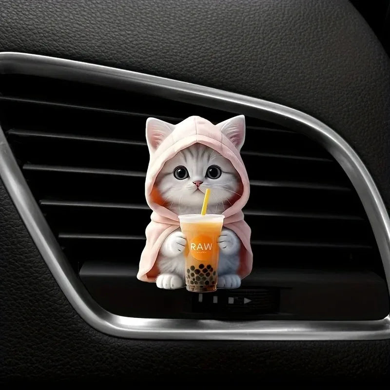 Car Air Outlet Cute Cat Aromatherapy Air Freshener Automotive Elegant Deodorant Fresh Accessories Long-lasting Interior