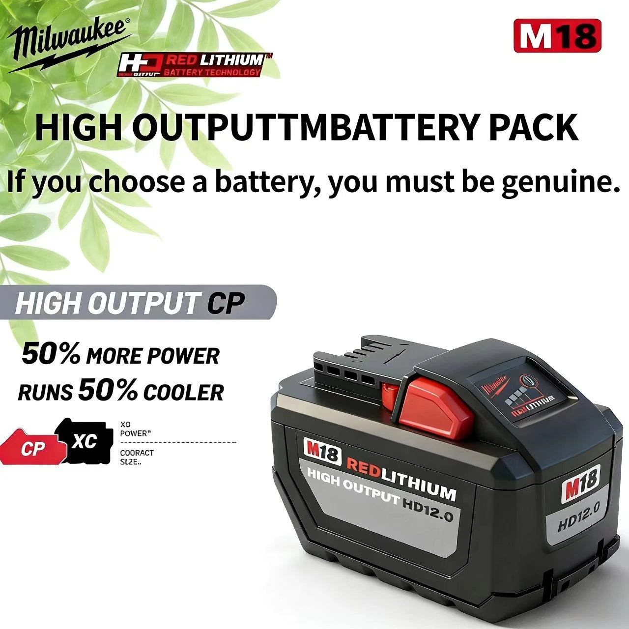 FIW212 Impact wrench Milwaukee Origina  18V 12Ah Lithium Ion Battery 21700 15-Cells, Compatible Milwaukee Cordless Power Tools