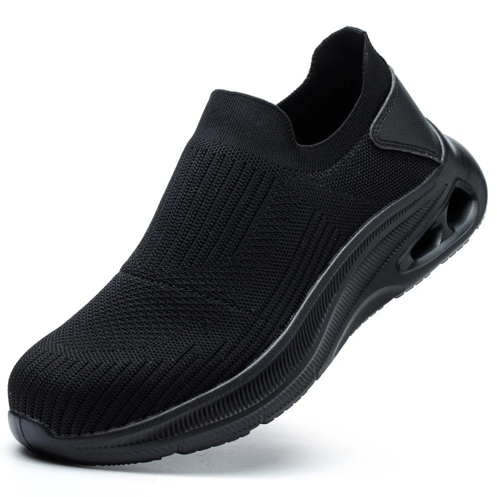 2026 Breathable Mens Work Safety Shoes Lightweight Steel Toe Anti Smashing Anti Slip Indestructible Male Boots Footwear Sneakers