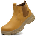 Waterproof Men's Safety Work Boots Steel Toe Shoes Anti Impact And Anti-Puncture Protective Boots Indestructible Roofing Shoes