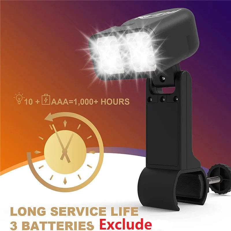 Double Head Grill Lights Heat Resistant Multifunctional Night Fishing LED Lamp For BBQ Super-Bright Flexible Portable Rotatable
