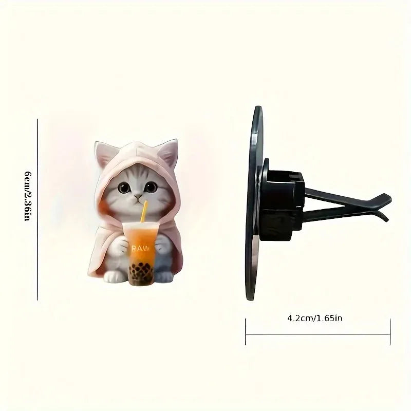 Car Air Outlet Cute Cat Aromatherapy Air Freshener Automotive Elegant Deodorant Fresh Accessories Long-lasting Interior