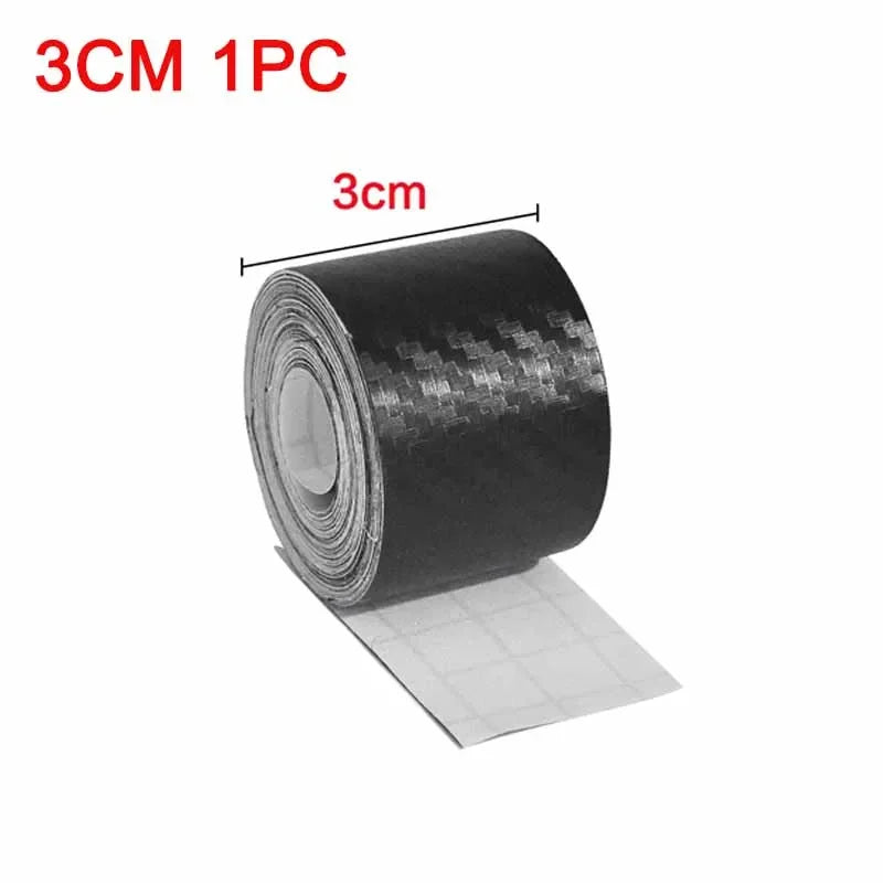 1/2pcs Nano Carbon Fiber Car Sticker Paste Protector Strip DIY Automotive Protective Film Car By Sill Side Anti Scratch Tape