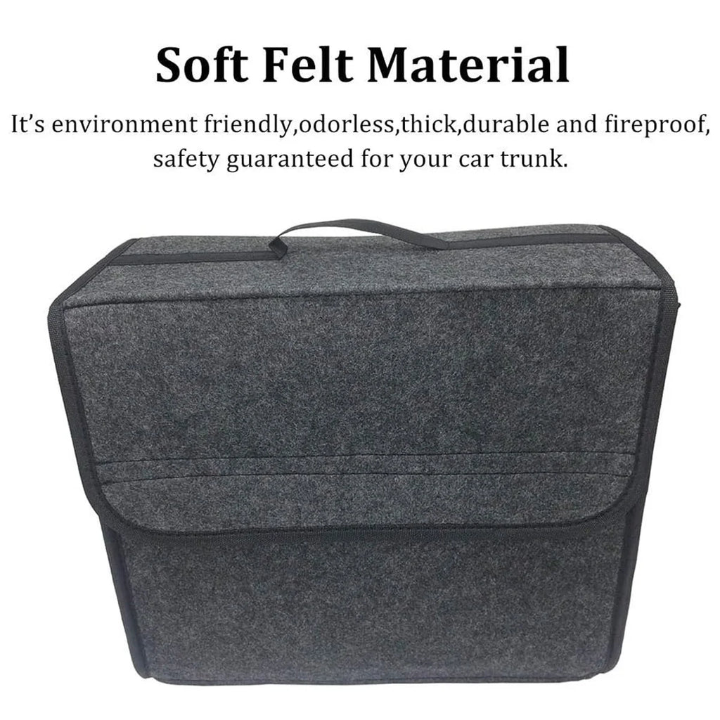 PINMOAP Large Capacity Storage Bag Foldable Car Felt Box Car Trunk Storage Bag Thickened Material Handbag Automotive Supplies