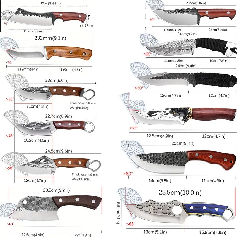 Mystery Surprise Gift Box Multi-function Professional Stainless Steel Chef Knife Utility Knife Boning Knife Outdoor Shovel Fruit