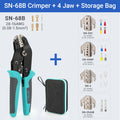 Crimping Tool Set Electrician Tools Quick Change Jaws For Crimp Terminals Dupont JST Non Insulated Open Barrel Ferrule MC4 Solar