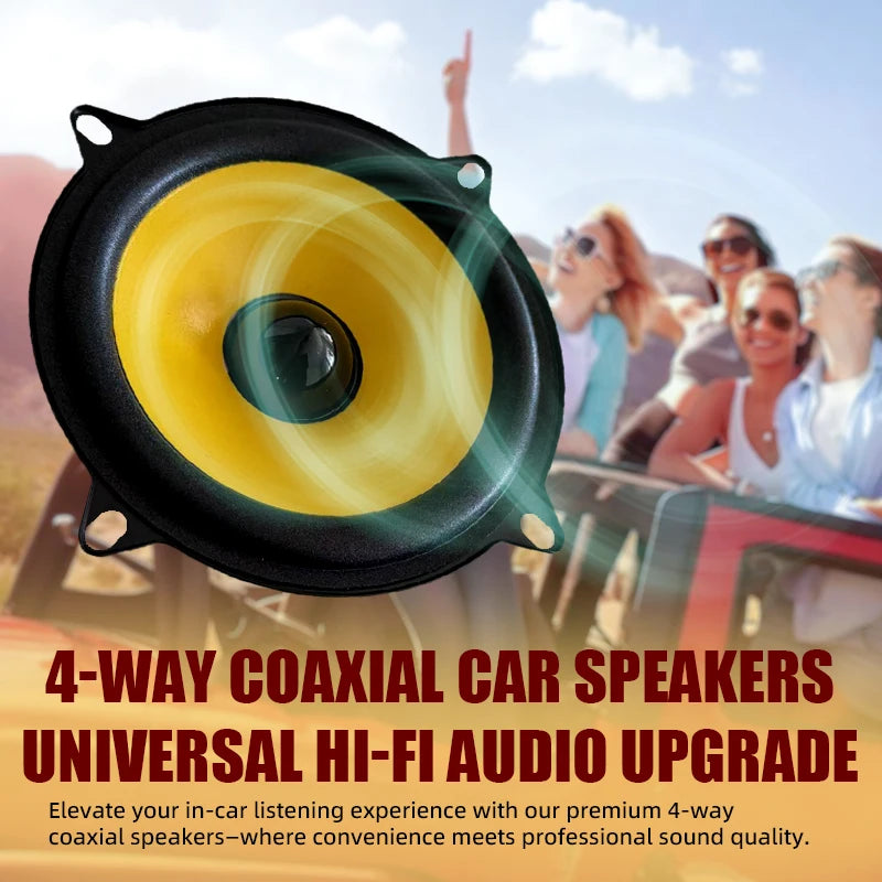 2PCS 4/5/6 Inch Car Coaxial Speakers HiFi Car Door Subwoofer Universal Automotive Audio Music Full Range Truck Stereo Speaker