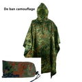 Outdoor Breathable Camouflage Poncho Jungle Tactical Raincoat Birdwatching Hiking Hunting Ghillie Suit Travel Rain Gear