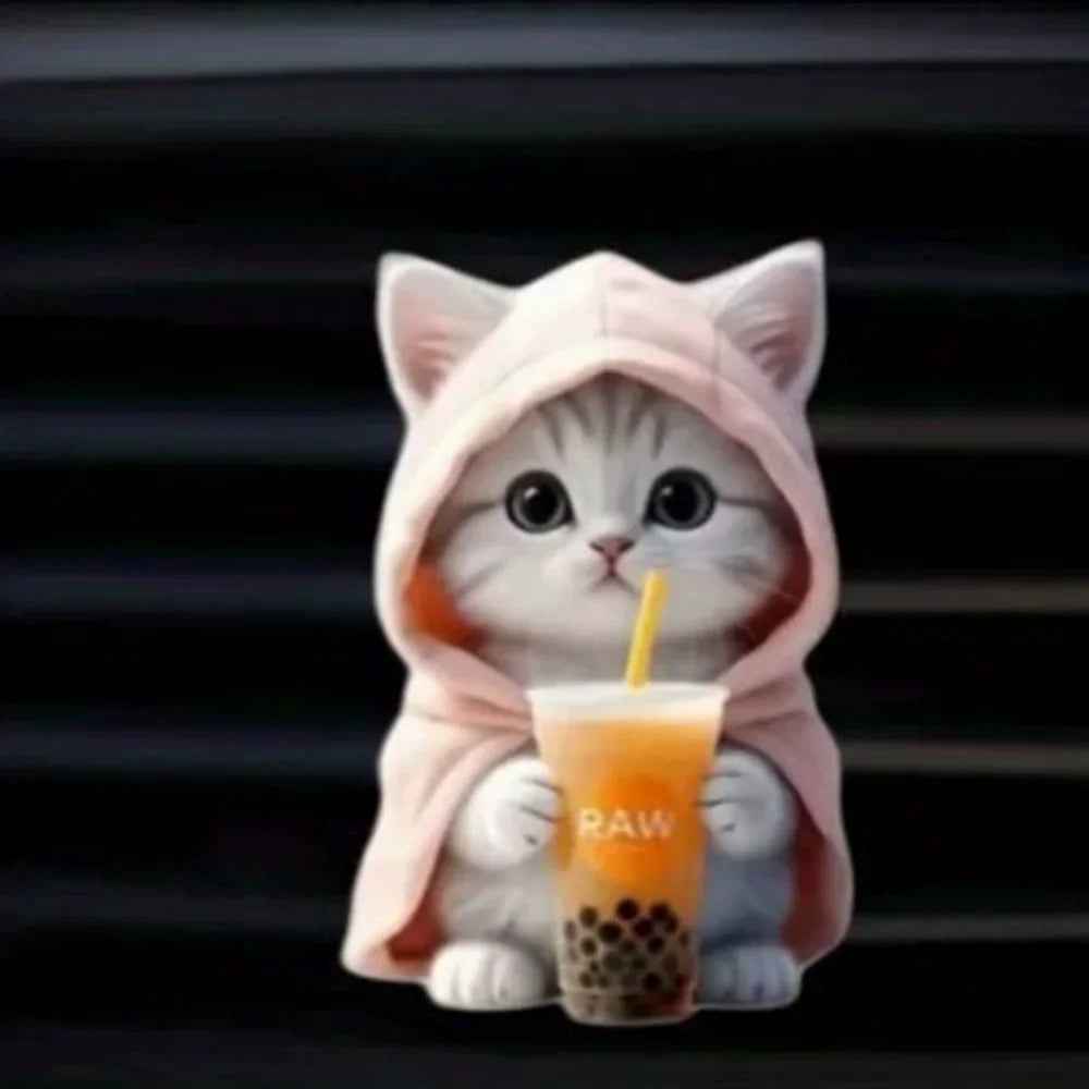 Car Air Outlet Cute Cat Aromatherapy Air Freshener Automotive Elegant Deodorant Fresh Accessories Long-lasting Interior