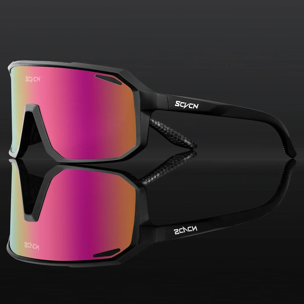 SCVCN Cycling Glasses Bike Mountain Bicycle Hiking Camping Golf UV400 Sunglasses Sport Protection Glasses for Men Women Baseball