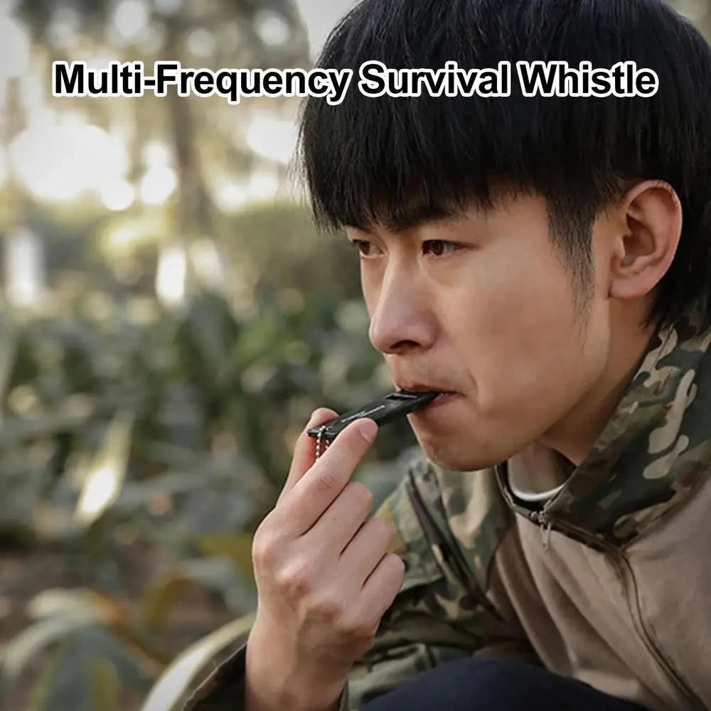 High Decibel 3-Frequency Whistle Outdoor Emergency Survival Whistle for Camping, Hiking, Hunting, Survival Whistle Gear
