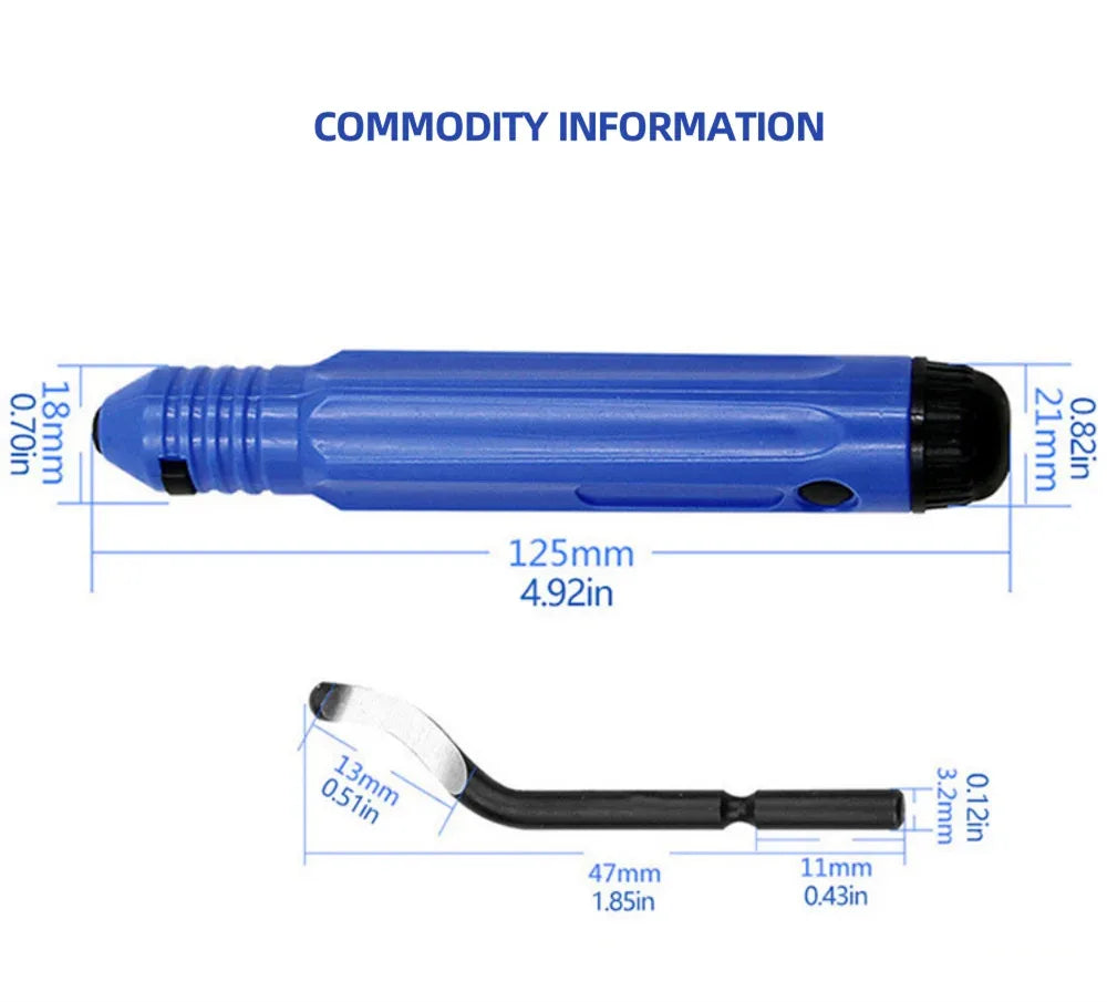 Blades High-Speed Steel Deburring Tool Set for Metal Resin 3D Printed Plastic Edges PVC Copper Pipes - 360 Degree Rotary Head
