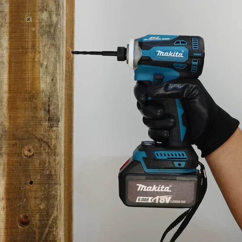 Makita Cordless DTD171 Brushless 18V LXT Impact Driver Electric Screwdriver with 1/4" Hex Chuck, Fastening Tool for Constructio