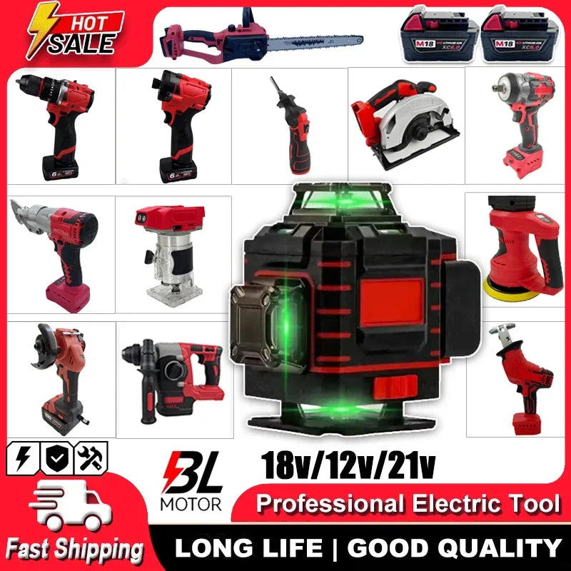 For Milwaukee Brushless Electric Angle Grinder  Electric Welder Cordless Drills Breaking Hammer 12 Inch Cordless Tools