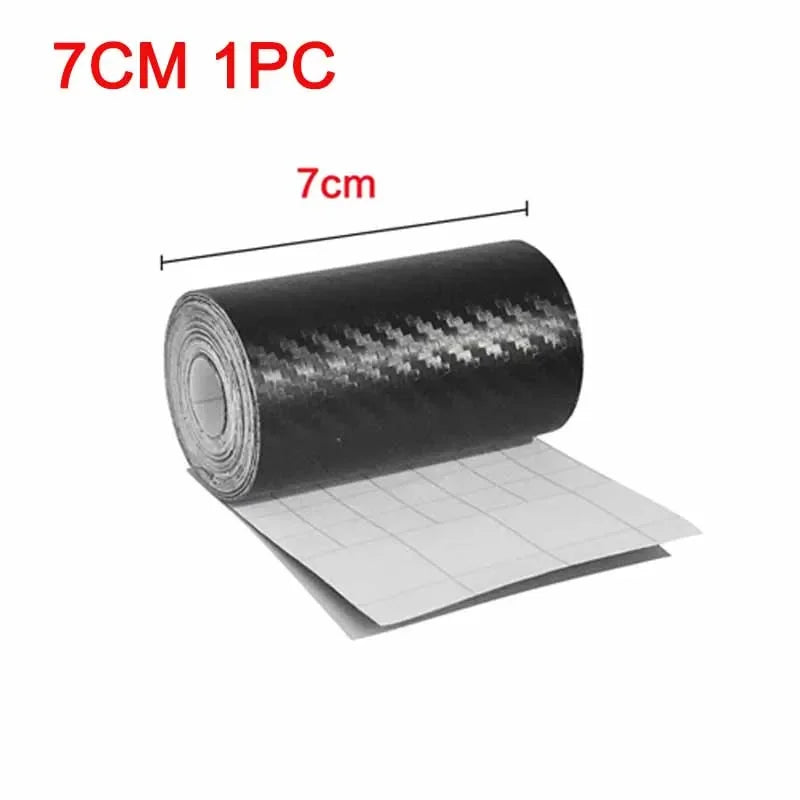 1/2pcs Nano Carbon Fiber Car Sticker Paste Protector Strip DIY Automotive Protective Film Car By Sill Side Anti Scratch Tape