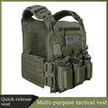 1000d Nylon Chaleco Tactico Vest Ranger-Green Tactical Gear 25x30cm Plate Carrier Molle Tactical Vest for Outdoor Hunting