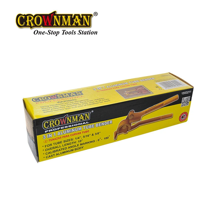 CROWNMAN Plumbing Tools Refrigeration HVAC A/C Air Conditioning Manual Hand Tools 3 in 1 Copper Pipe Bending Tool Tube Bender