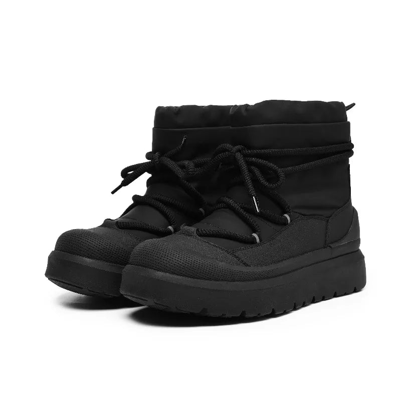 Designer New Men's Snow Boots Winter High Top Ankle Boots Outdoor Non-slip Waterproof Casual Cotton Shoes Plush Warm Work Boots