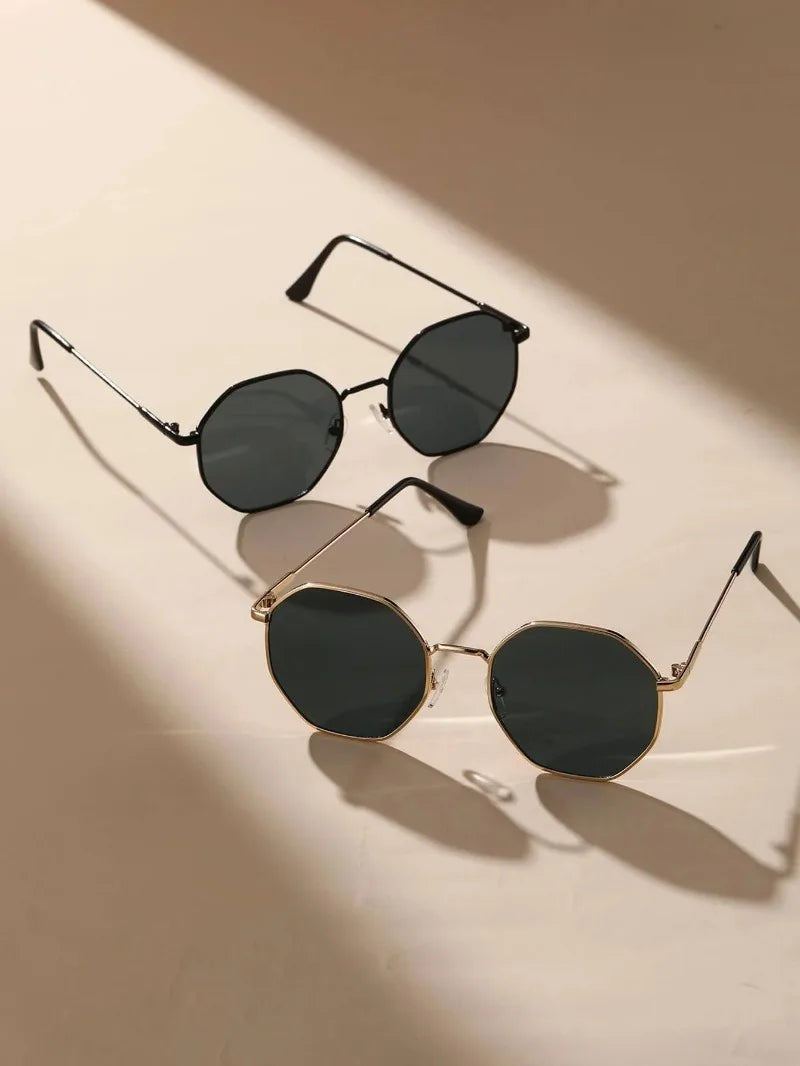 1/3 Pcs Metal Geometric-Round Frame Sunglasses Fashion Classic For Vacation Decors Sun Glasses Outdoor Shades Goggles Men/Women