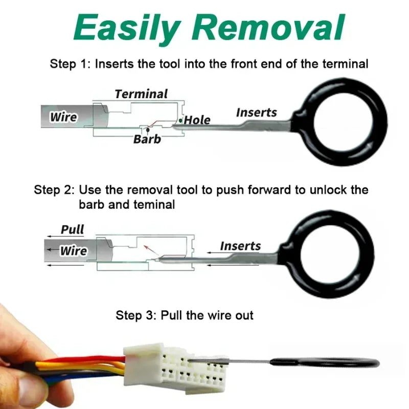 26/41pcs Car Terminal Removal Kit Box Wire Plug Connector Extractor Puller Release Pin Extractor Set For Automotive Repair Tool