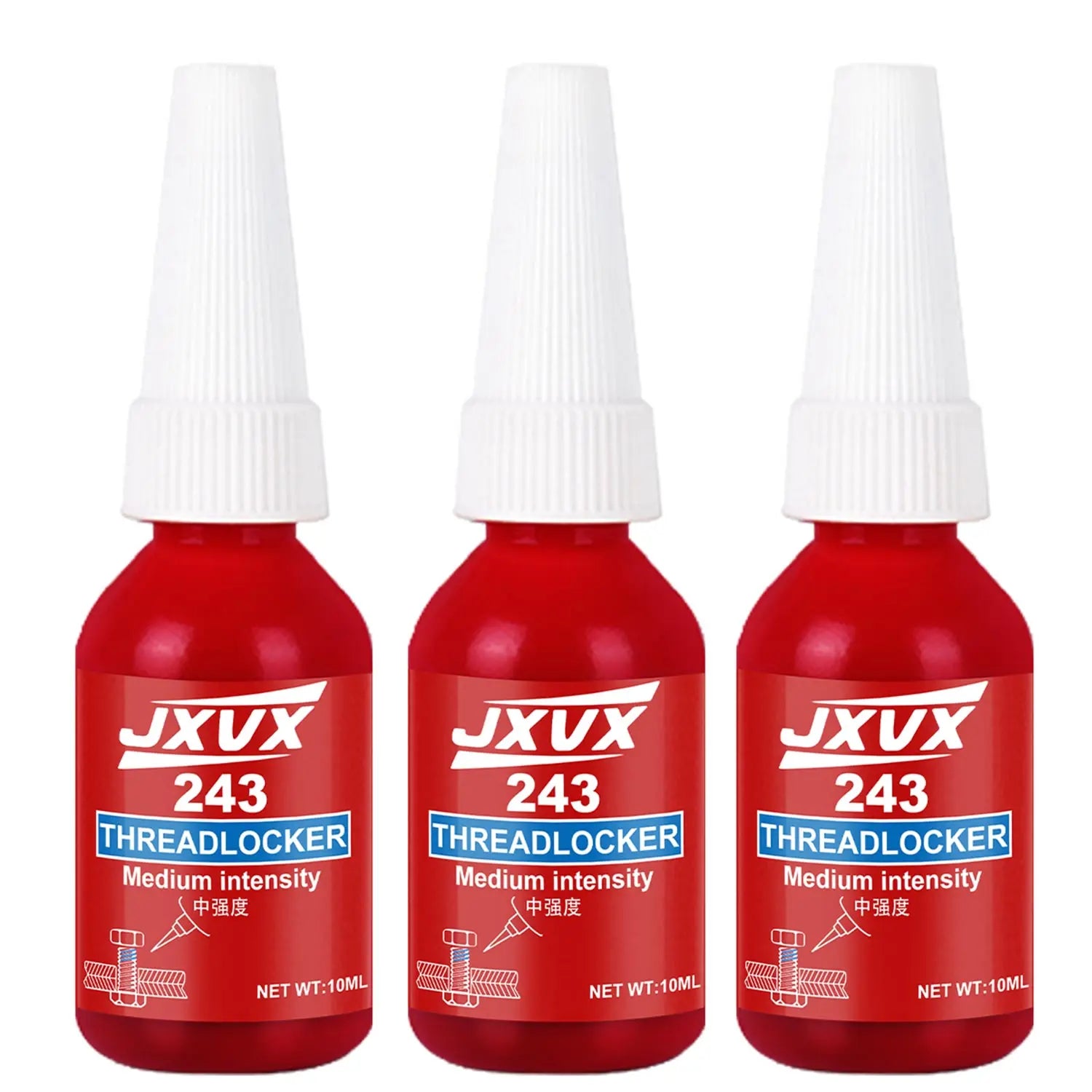 243 10ml, fast drying strong thread locking adhesive, high temperature anaerobic adhesive, suitable for automotive, machinery, steel frame locking, factory direct sales