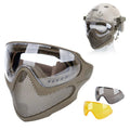 Tactical Face Mask Anti-Fog Goggle Paintball Airsoft Cs Shooting Steel Mesh Breathable Protective Head Helmet Masks Hunting Gear