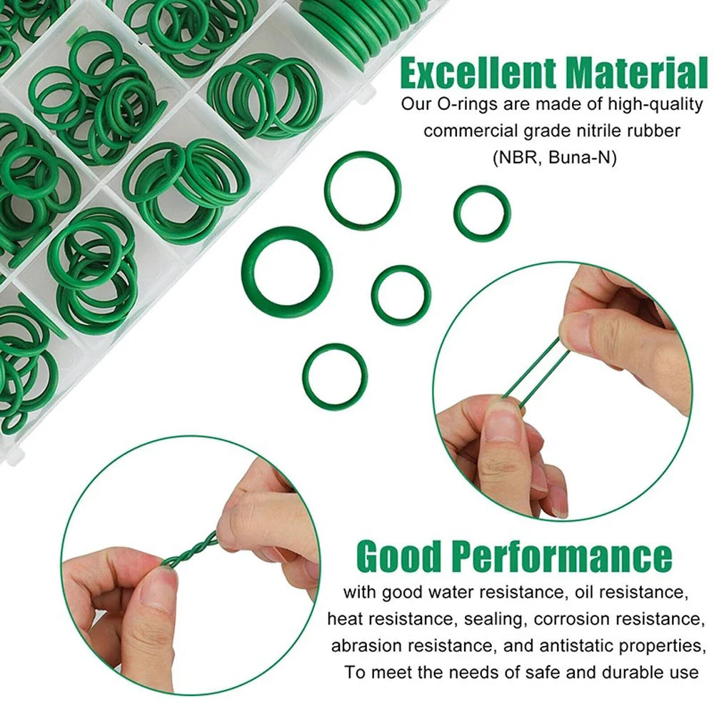 530/270Pcs O-Type Sealing Rubber Ring Automotive Air-Conditioning Compression Confidential Seal Maintenance Rubber Accessories
