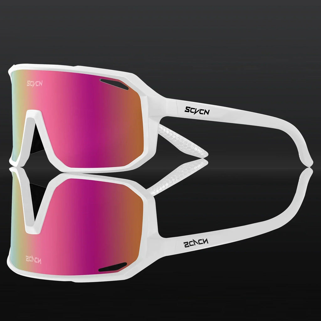 SCVCN Cycling Glasses Bike Mountain Bicycle Hiking Camping Golf UV400 Sunglasses Sport Protection Glasses for Men Women Baseball