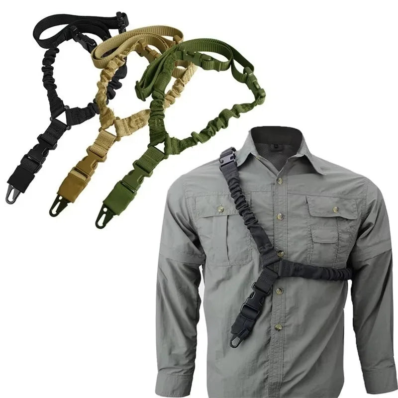 Outdoor Single Point Tactical Harness CS Tactical Gun Rope Diagonal Safety Rope Tactical Camouflage Belt For Men and Women