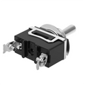 2PCS SPST Waterproof Toggle Switch DC 12V-24V 15A 250V Marine Heavy Duty 2 Pin ON Off Spade Terminals for Automotive Car Boat