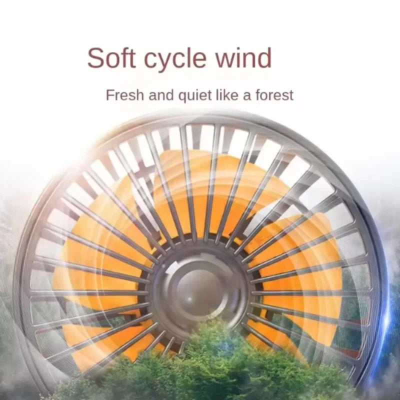 Car Fan 360° Adjustable 3 Head Air Fan Automotive Electric Fan USB/12V/24V Fan 2 Speeds Car Silent Fan For Home Desk Office&Car