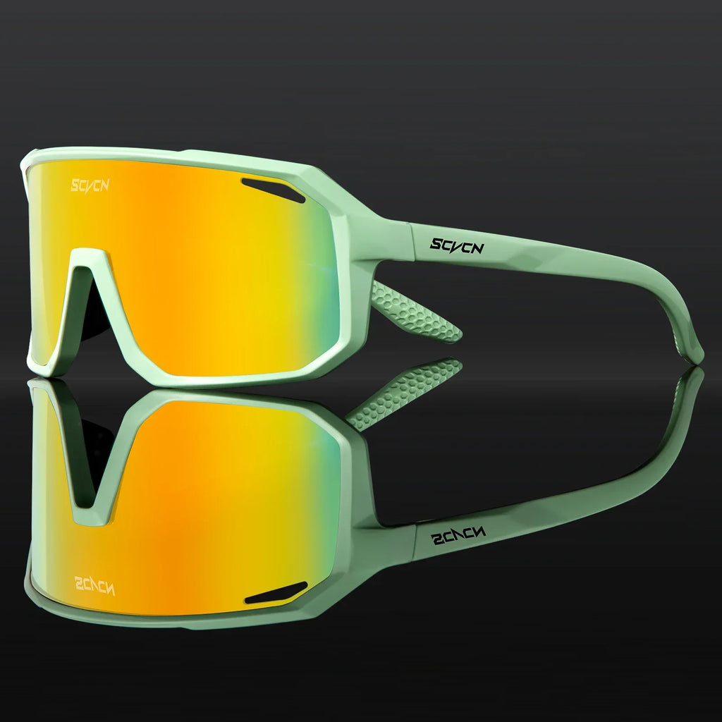 SCVCN Cycling Glasses Bike Mountain Bicycle Hiking Camping Golf UV400 Sunglasses Sport Protection Glasses for Men Women Baseball