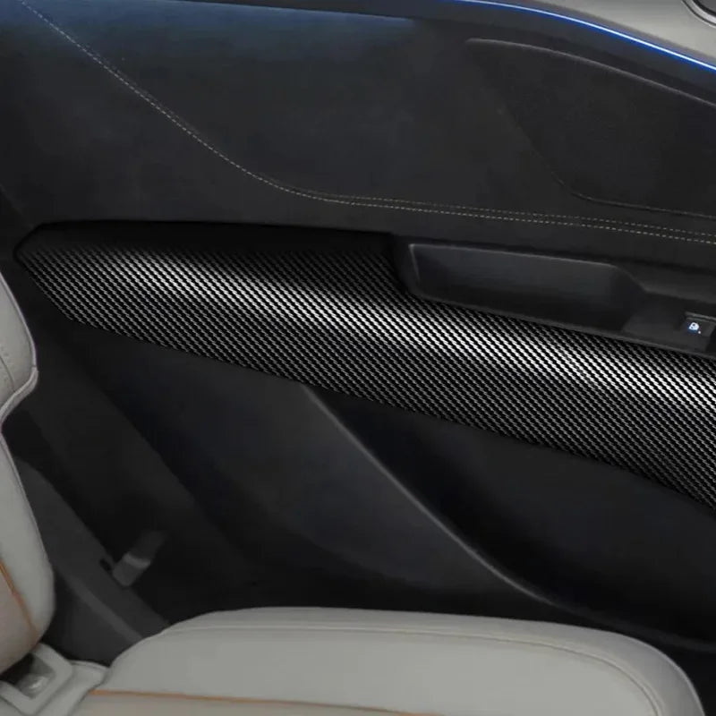 1/2pcs Nano Carbon Fiber Car Sticker Paste Protector Strip DIY Automotive Protective Film Car By Sill Side Anti Scratch Tape