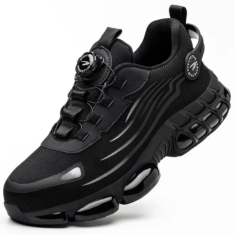 New Rotating Button Work Sneakers Safety Shoes Men Steel Toe Shoes Work Protective Men Boots Indestructible Shoes Puncture-Proof