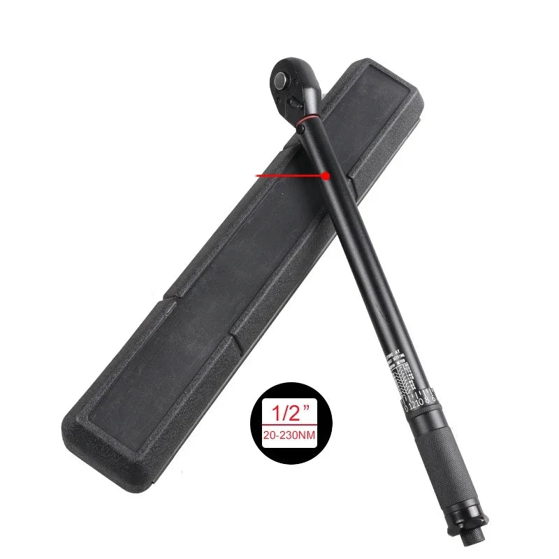 72T Torque Wrench 1/2'' 3/8'' 1/4'' Square Drive Preset Bicycle Torques Key Two-way Ratchet Car Bike Automotive Hand Tools