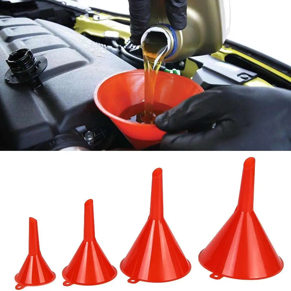 4pcs/set Kitchen Funnel Suitable for Automotive Home Kitchen Function Plastic Funnel 4 Size Funnels