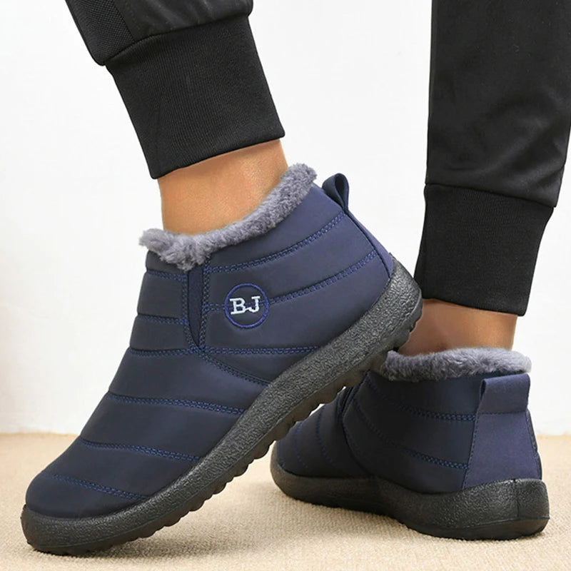 Warm Men's Boots Snow Platform Sneakers Winter Men Shoes Outdoor Man Sneakers Unisex Ankle Boots Waterproof Work Shoes Footwear