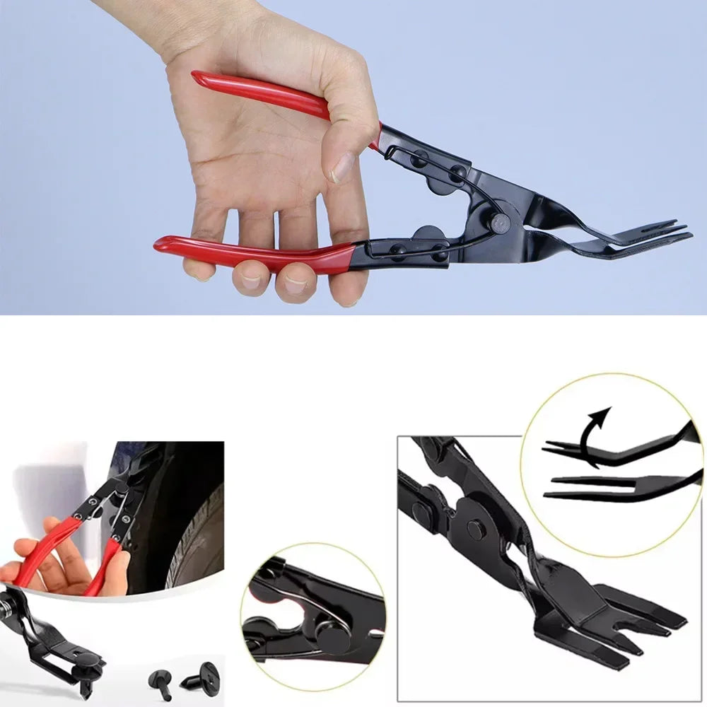 Auto Body Panel Door Fastener Car Clip Removal Pliers Tool Kit - Push Pin Trim Removal Pry Tool Repair Set for Automotive