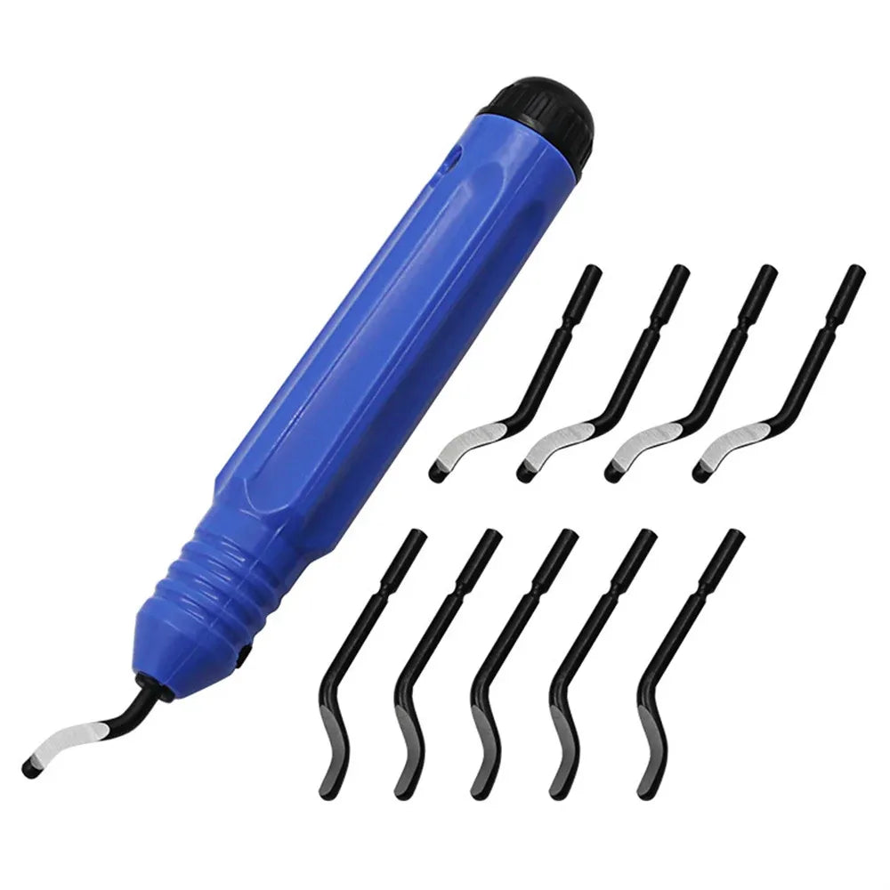 Blades High-Speed Steel Deburring Tool Set for Metal Resin 3D Printed Plastic Edges PVC Copper Pipes - 360 Degree Rotary Head