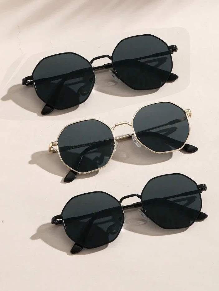 1/3 Pcs Metal Geometric-Round Frame Sunglasses Fashion Classic For Vacation Decors Sun Glasses Outdoor Shades Goggles Men/Women