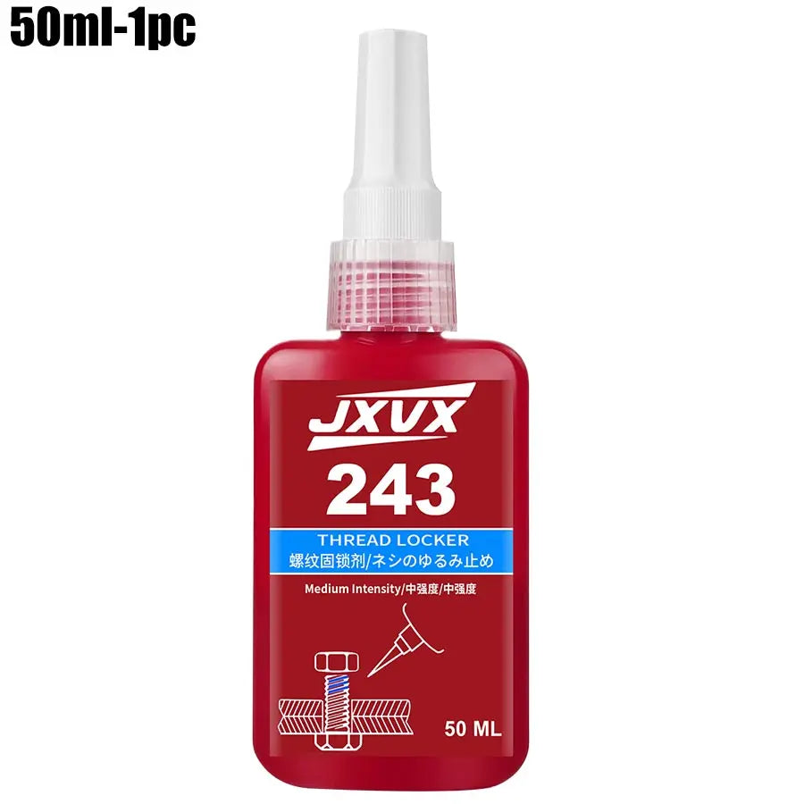 243 10ml, fast drying strong thread locking adhesive, high temperature anaerobic adhesive, suitable for automotive, machinery, steel frame locking, factory direct sales