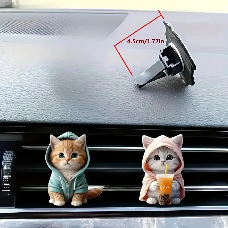 Car Air Outlet Cute Cat Aromatherapy Air Freshener Automotive Elegant Deodorant Fresh Accessories Long-lasting Interior